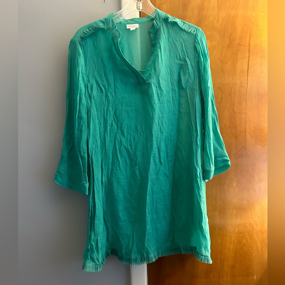 2/$12 bundle- Lularoe Coastal Coverup Small Green